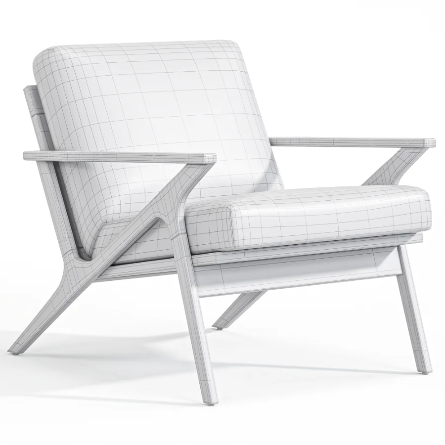 Cavett Wood Frame Chair By Crate & Barrel - Image 7