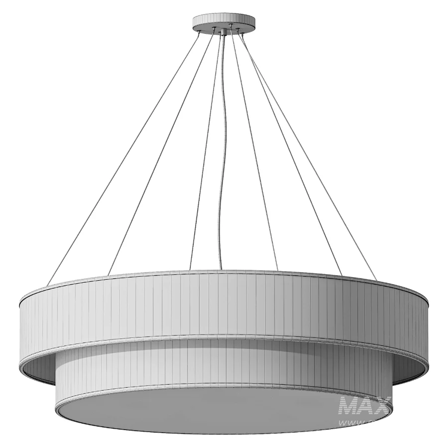 Luminaire Lucciano Circular Fabric Chandelier D60 - Image 3