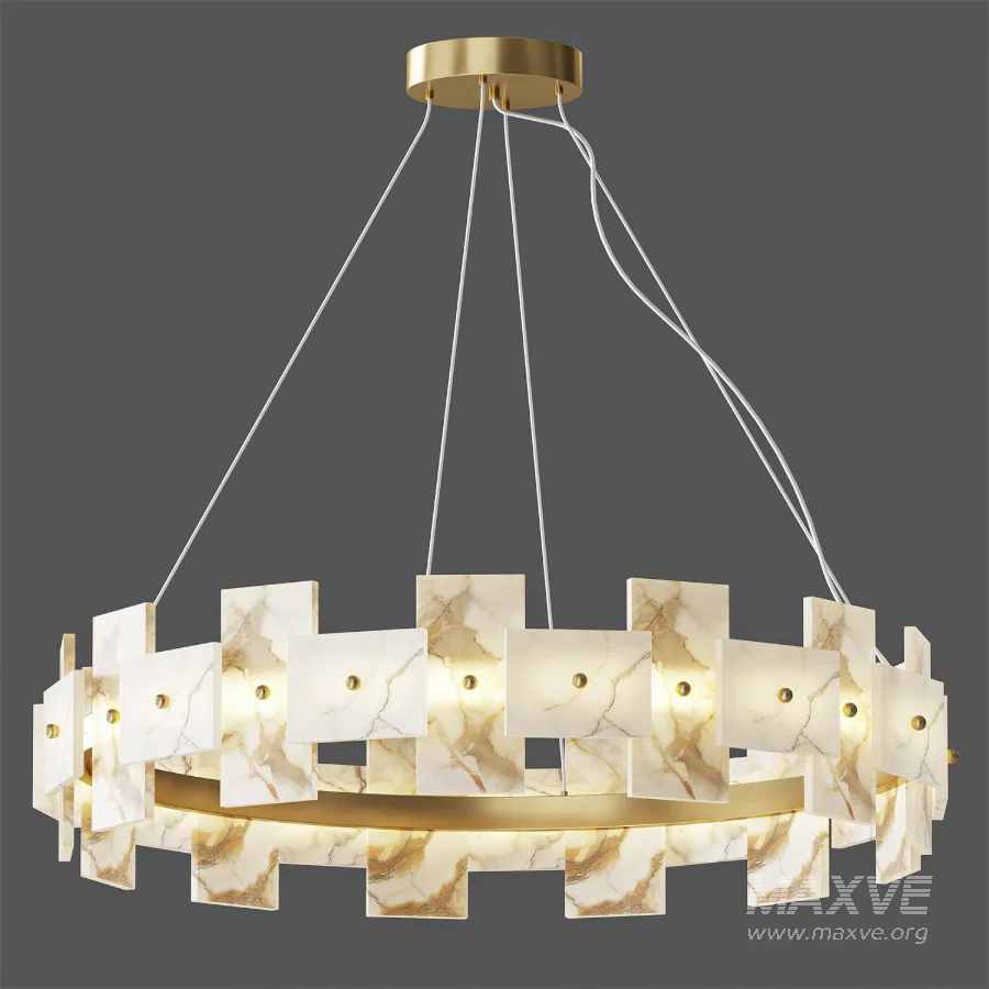 Alabaster Halo Chandelier - Image 1