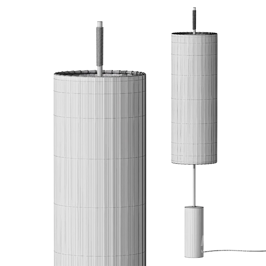 Santa & Cole Dorica Floor Lamp Brown Natural - Image 3