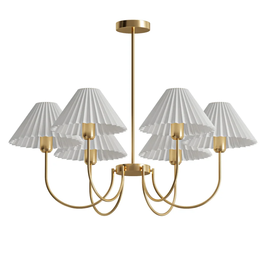Lenore Pleated Chandelier 6 heads - Image 2