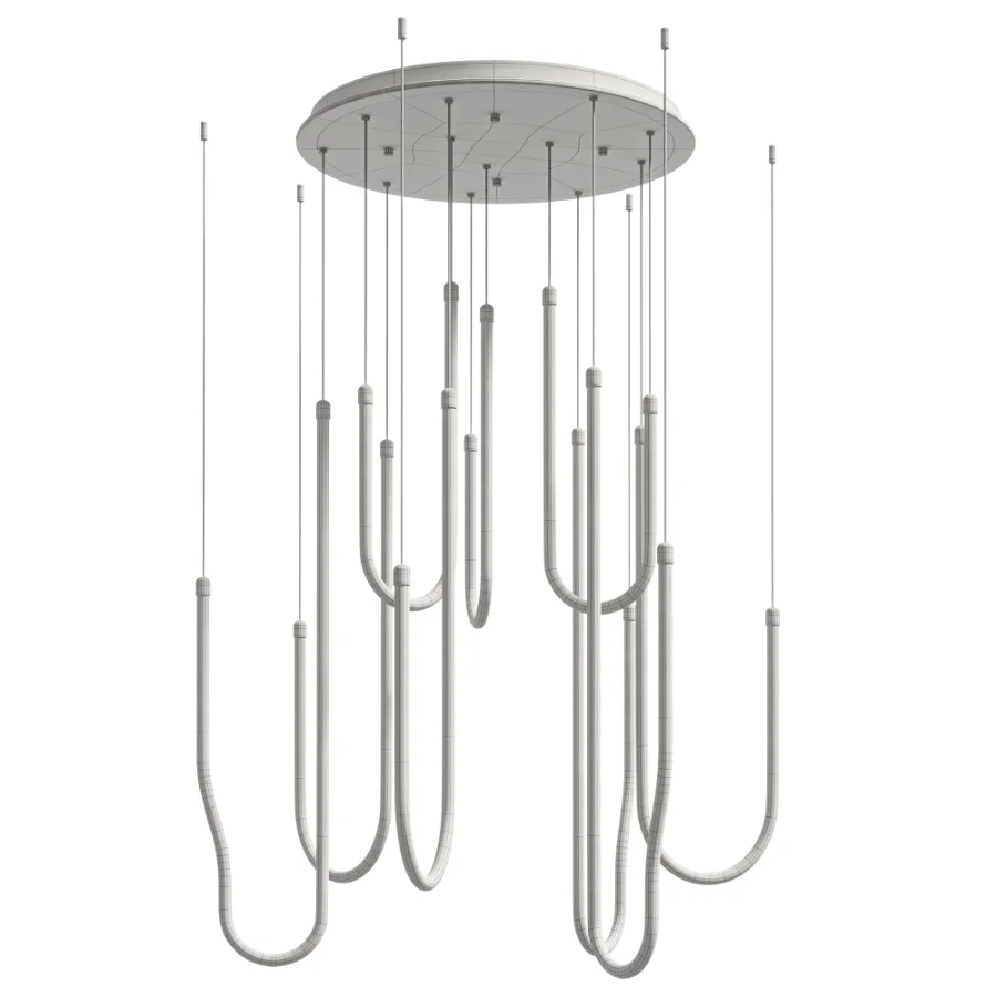Brass 8 Light LED Pendant - Image 3