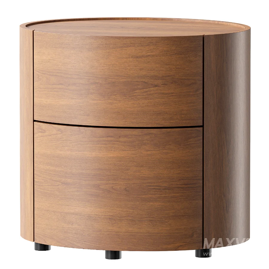 Japandi Side Table with Drawers - Image 2