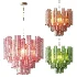 Fantastic Glass Tube Chandelier 36 Albaster Pink Glasses - Thumbnail 1