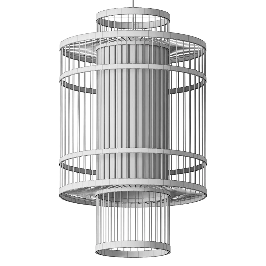 Ankur Slavic Bamboo Fabric Pendant Light - Image 3