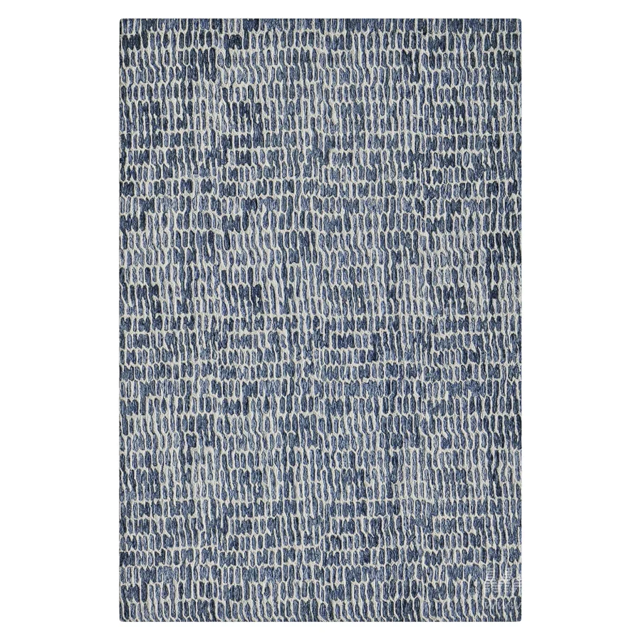 Ink Blot Wool Abstract Area Rug in Ivory - Image 2