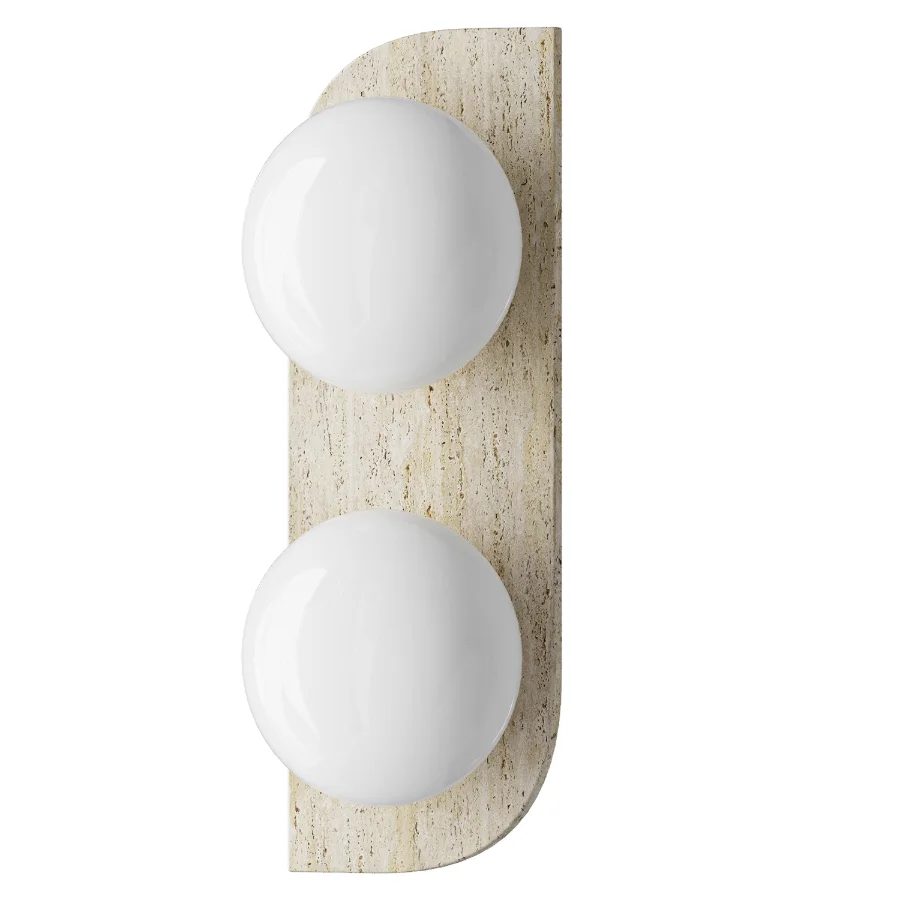 Docos Neptune Travertine Wall Lamp - Image 3