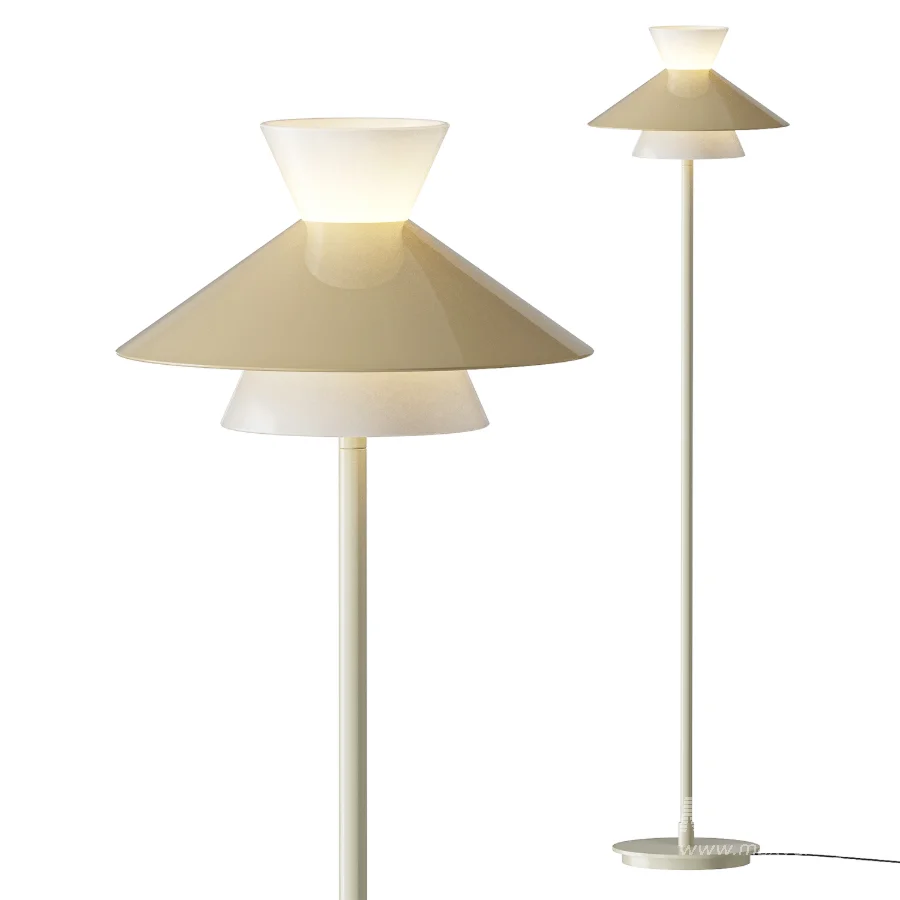 Billy Cotton Bennett Floor Lamp 3D model Maxve