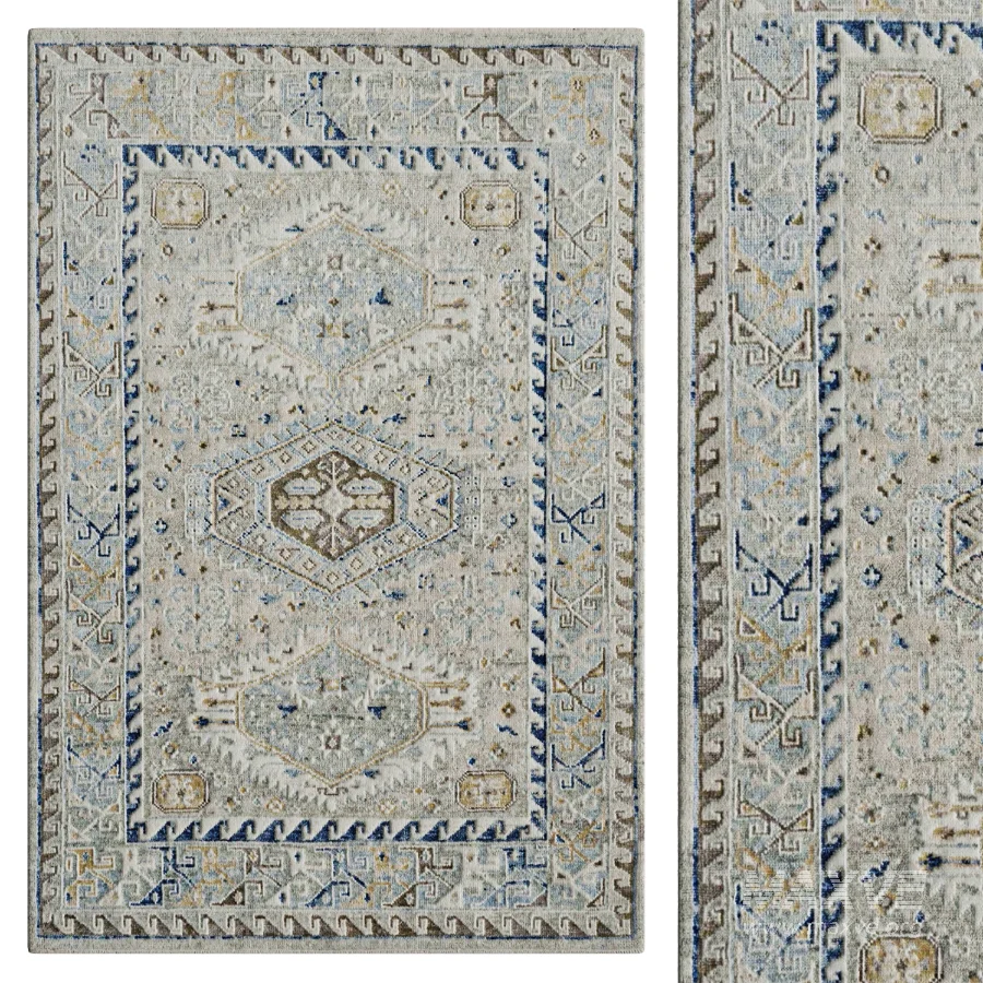 Quinzio Wool Area Rug in Beige - Image 1