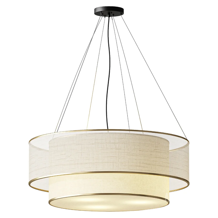 Luminaire Lucciano Circular Fabric Chandelier D50 - Image 2