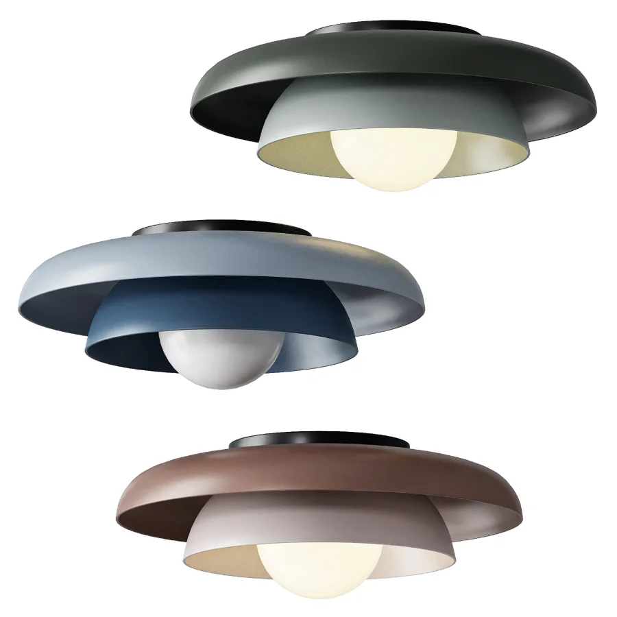 Lucia Living Neso Metal Saucer Flush Mount Ceiling Light - Image 1