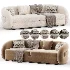 Verona Soffgrupp Beige Guld Sofa - Thumbnail 1