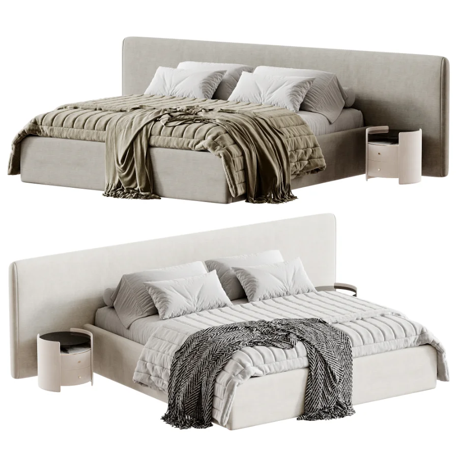 Japandi Double Bed - Image 1