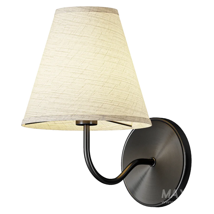 Fibura Sleek Metal Linen Shade Wall Light - Image 2