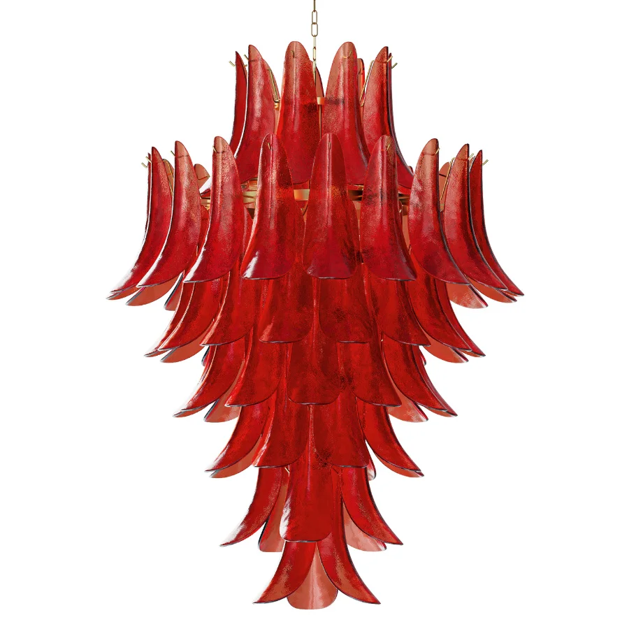 Murano Red Chandelier - Image 1