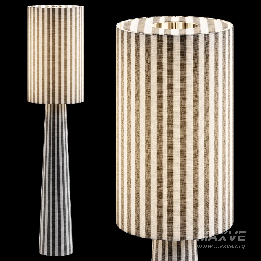 Black And White Stripe Floor Lamp - Image 4