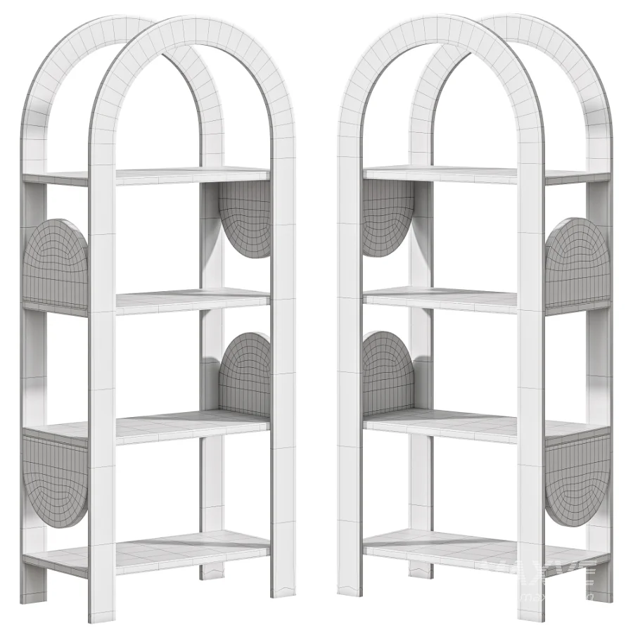 Devi Rack With Shelves Made Of MDF - Image 4