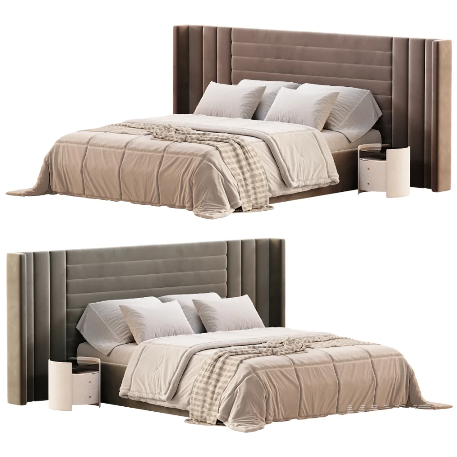 Sauvignon bed with wide headboard - Image 2