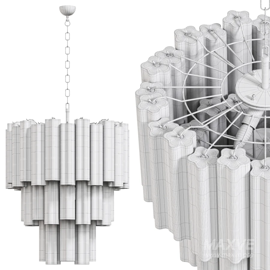 Tube 48 Chandelier By Correct - Image 7