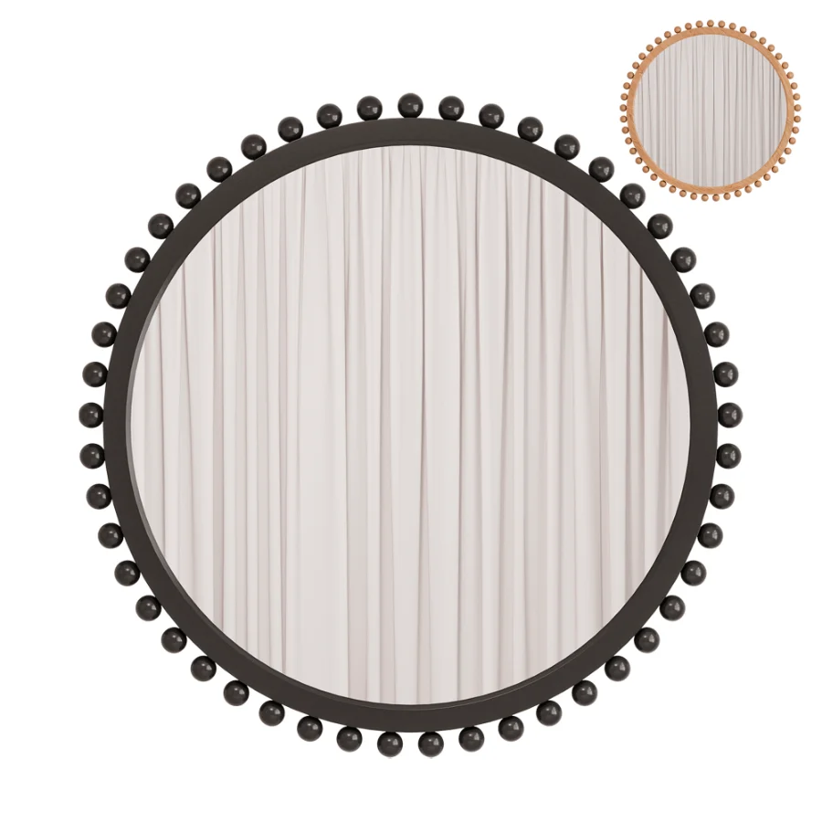 Augustine Solid Wood Flat Wall Mirror 07 - Image 1