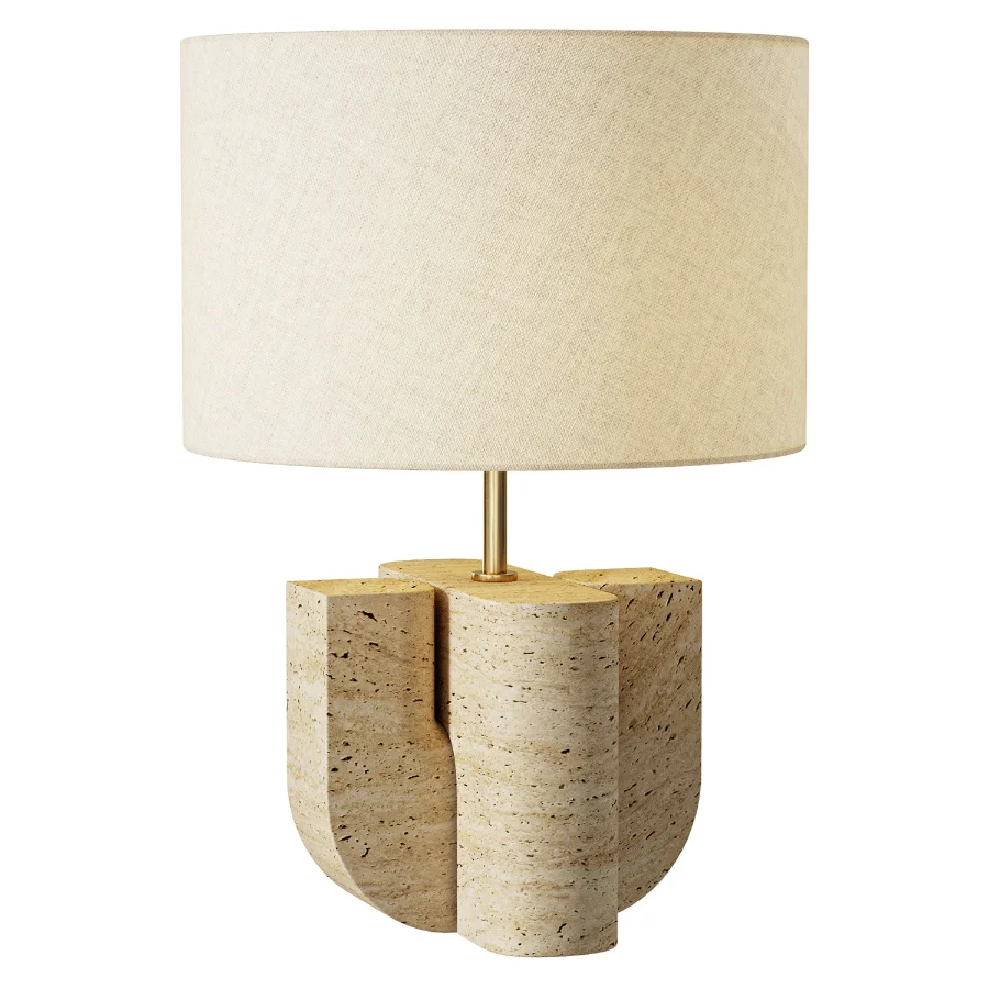 Peniche Travertine Table Lamp CB2 - Image 2