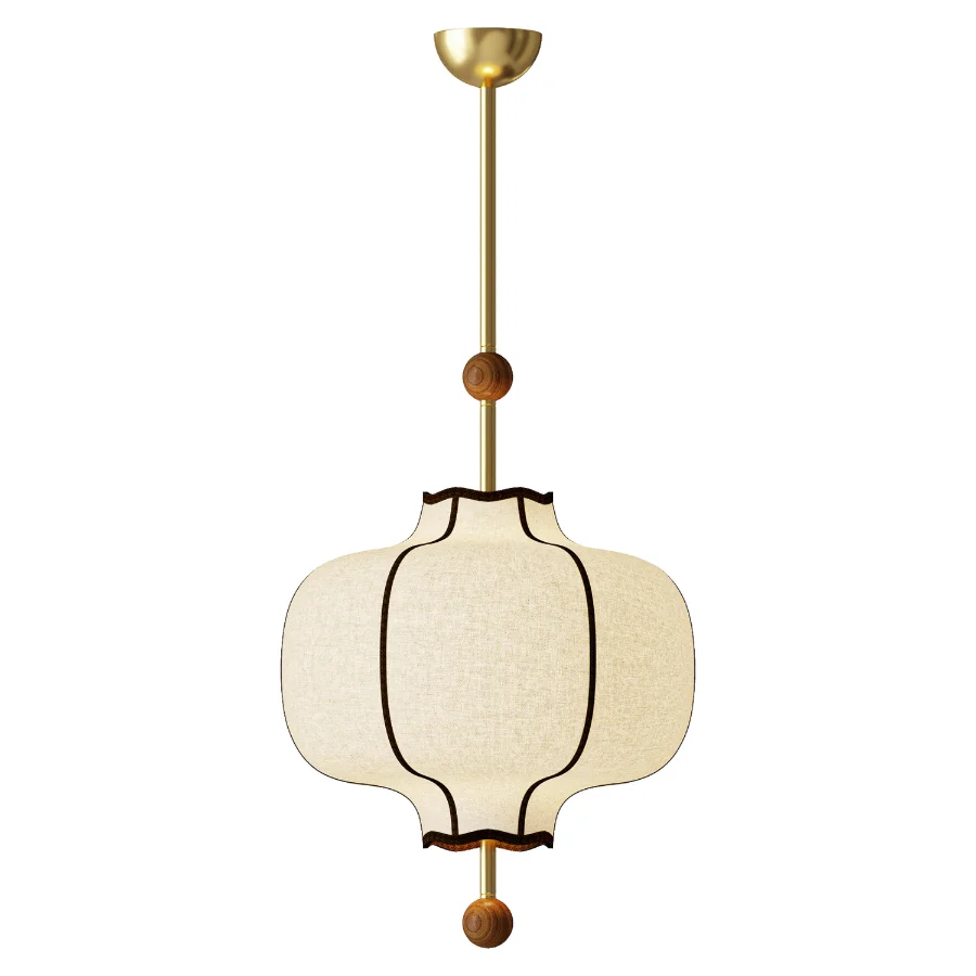Lantern Fabric Pendant Light - Image 3