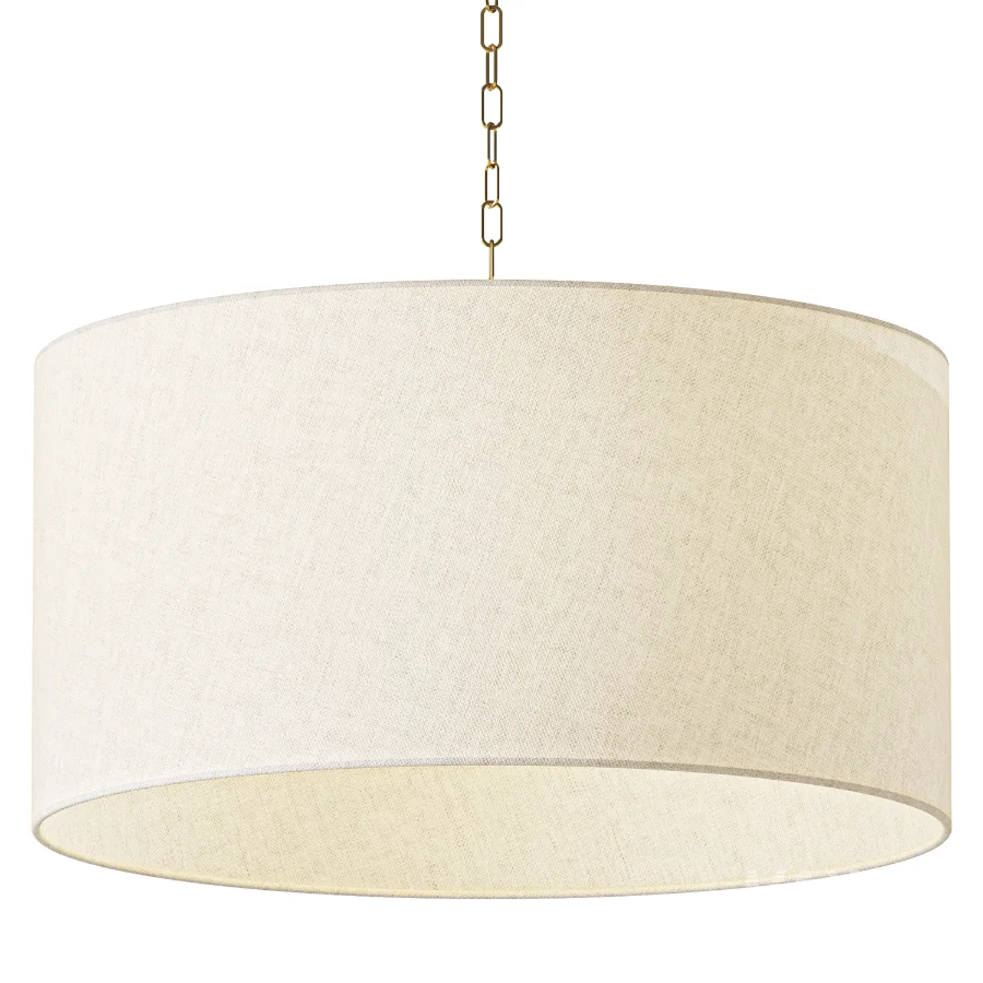 Dumora Iron Linen Drum Pendant - Image 2