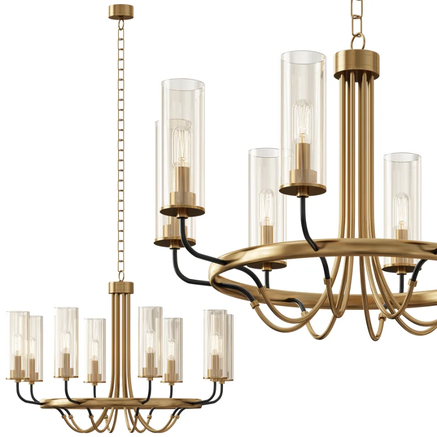 Elegant Modern Gold Chandelier By Staunton Henry - Image 7