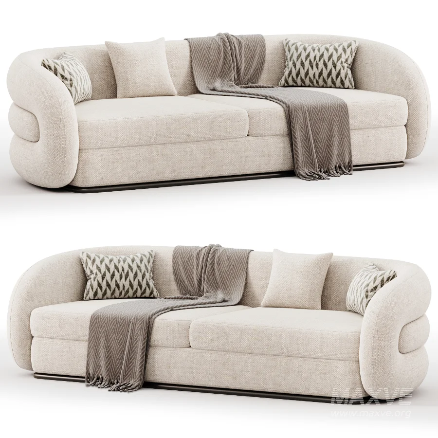 Verona Soffgrupp Beige Guld Sofa - Image 5