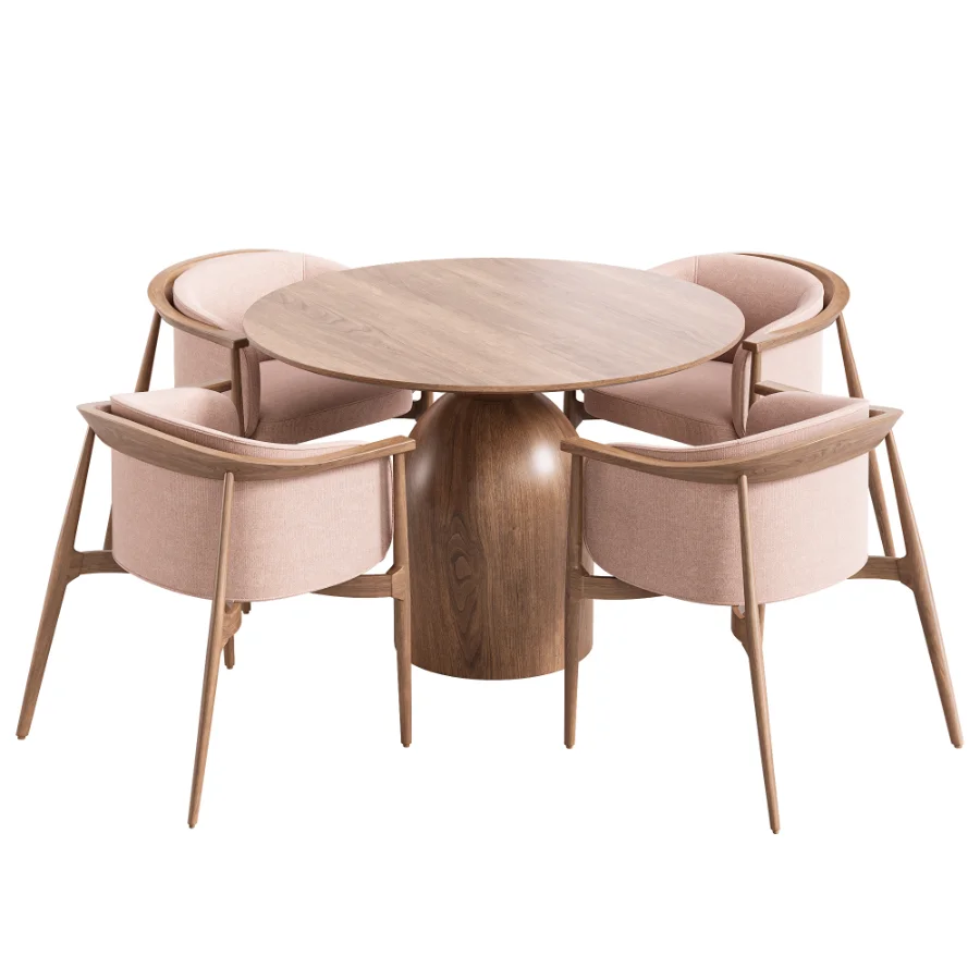 Arya K Chair and Sigrid Round Dining Table - Image 2