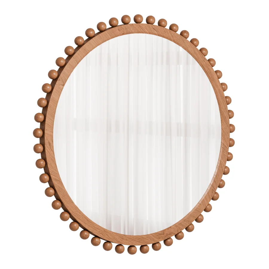 Augustine Solid Wood Flat Wall Mirror 07 - Image 3