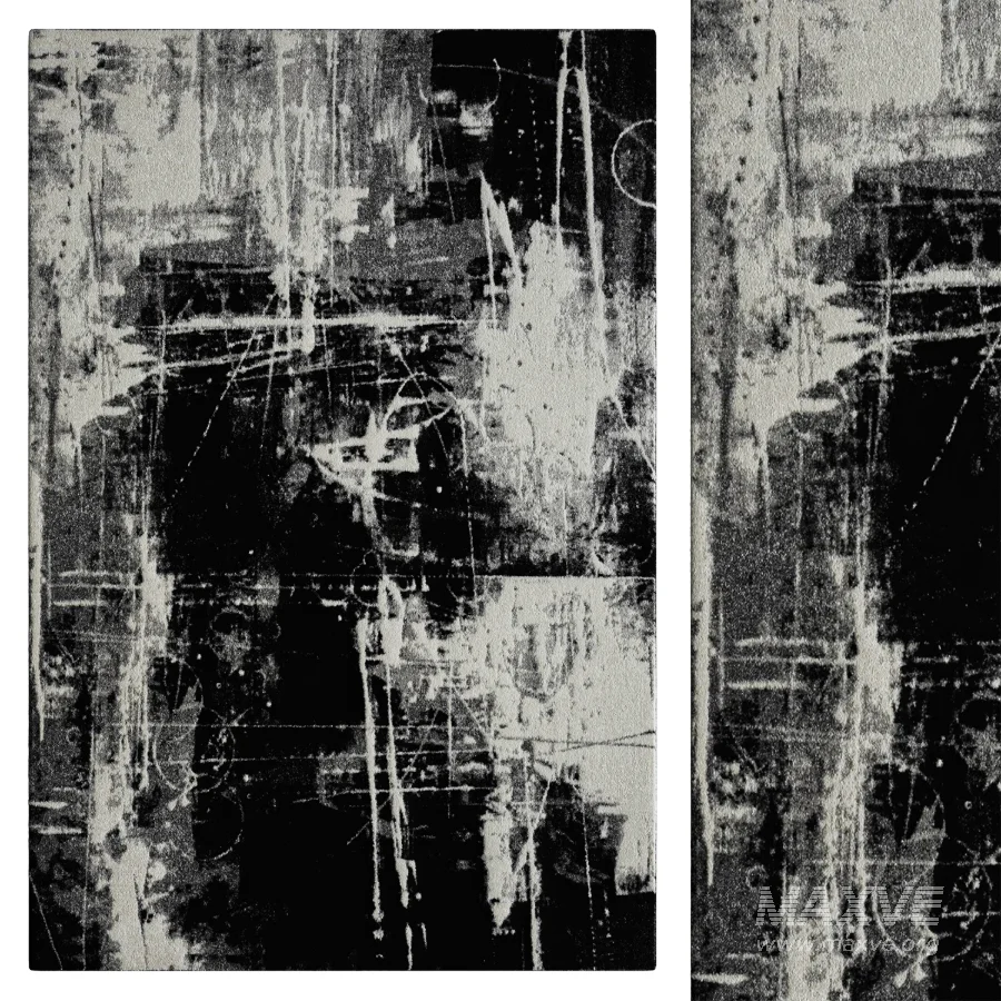 Stourbridge Abstract Area Rug in Black - Image 1