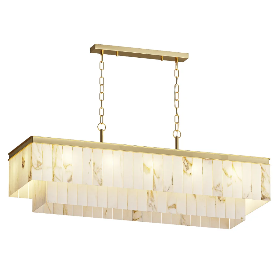 Natural Marble Dining Chandelier - Image 1