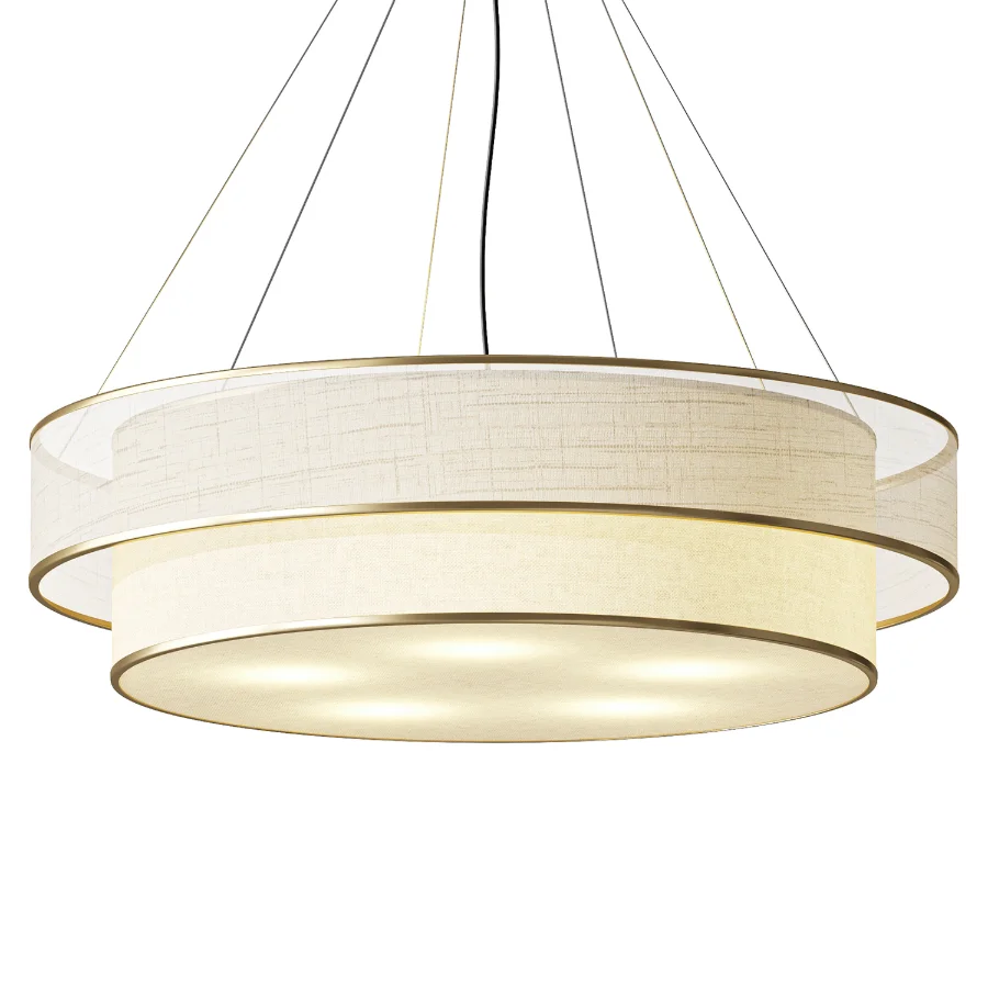 Luminaire Lucciano Circular Fabric Chandelier D60 - Image 2