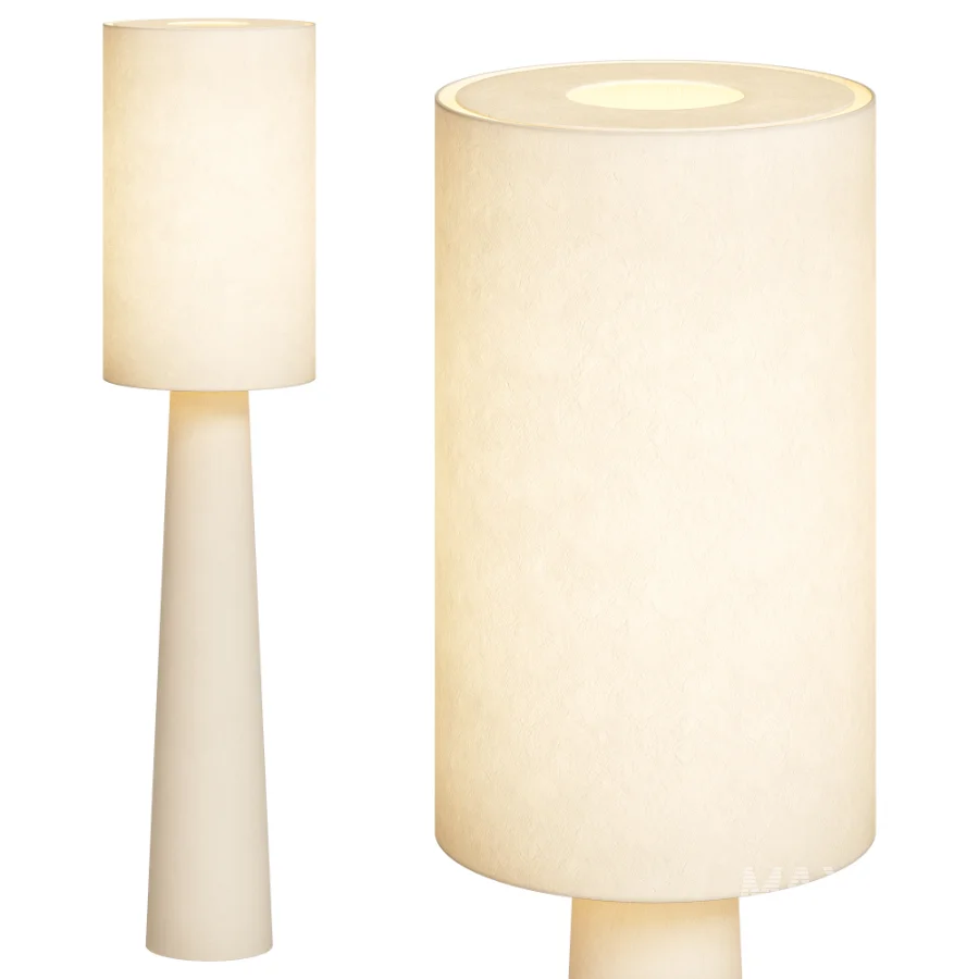 Black And White Stripe Floor Lamp - Image 2