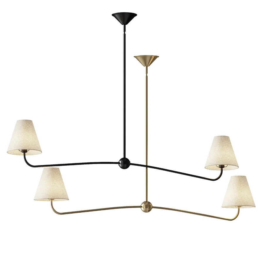 West Elm Simone Linear 2 Light Chandelier - Image 1