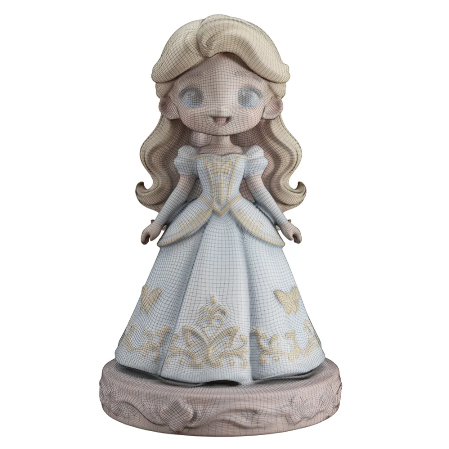 Stylized Elsa Girl Character Kid Cartoon - Image 1