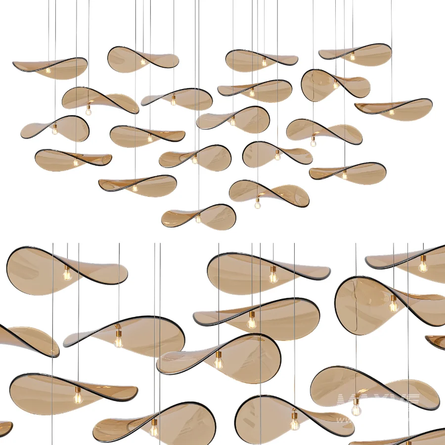 Wave Floating Leaf Chandelier - Image 1