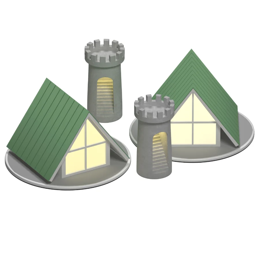 Castle Towers with Houses - Image 4