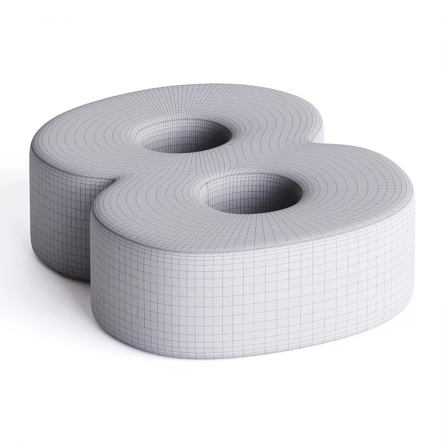 numbers 8 pouf - Image 4