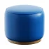 sinclair round leather ottoman - Thumbnail 4