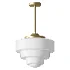 Geotower Glass Brass Pendant Light - Thumbnail 2