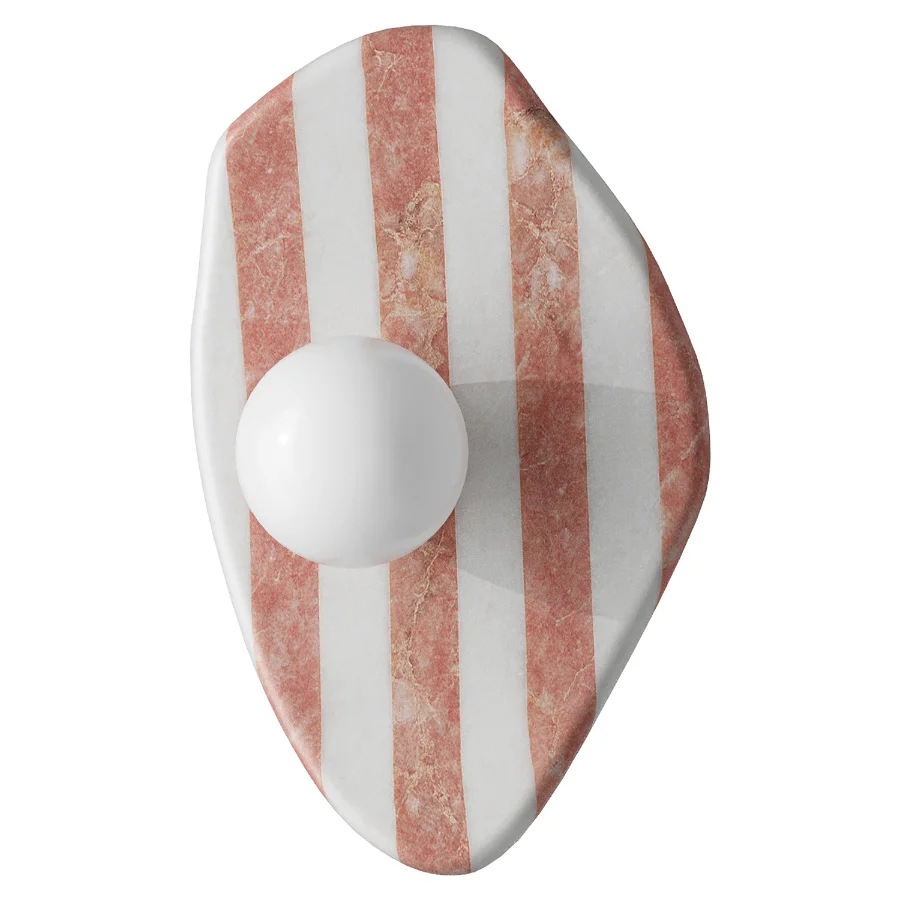Pern Baan Blob Sconce Pink White - Image 1