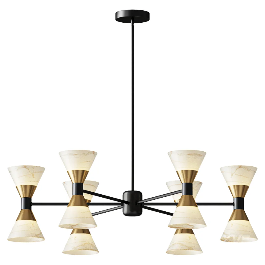 Possini Euro Domino Chandelier - Image 1