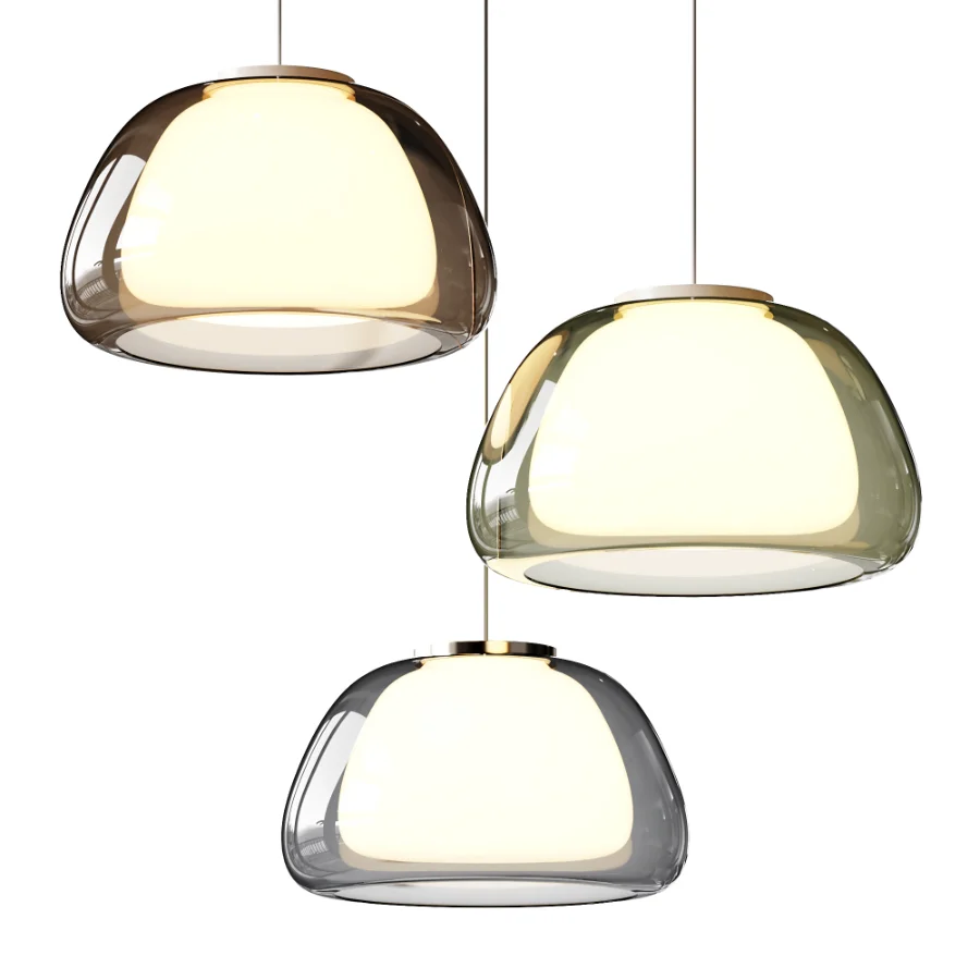 Modern Milk Glass Jelly Pendant Light - Image 2