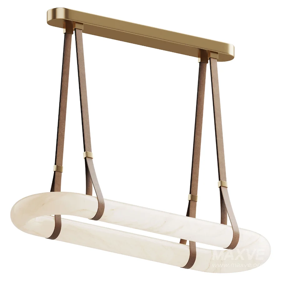 Circle Alabaster Chandelier - Image 1