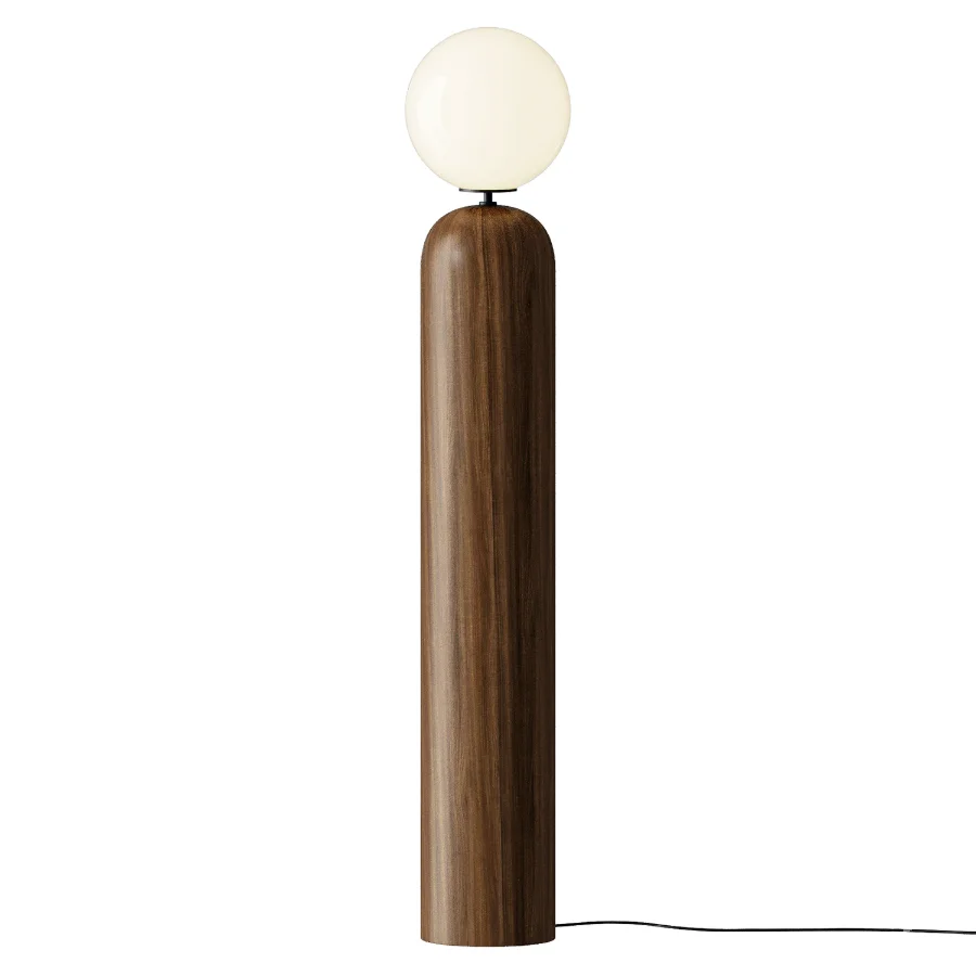 CB2 Ori Globe Floor Lamp with Black Wood Base - Image 3