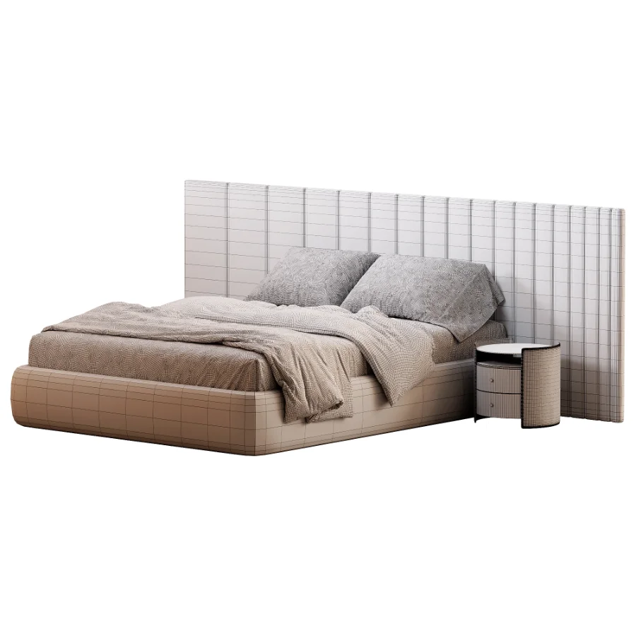 Tesoro bed with wide headboard - Image 4