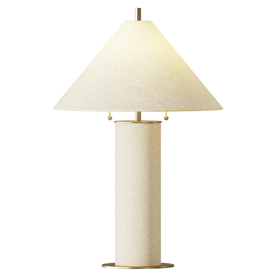 Remi Natural Linen Table Lamp - Image 1