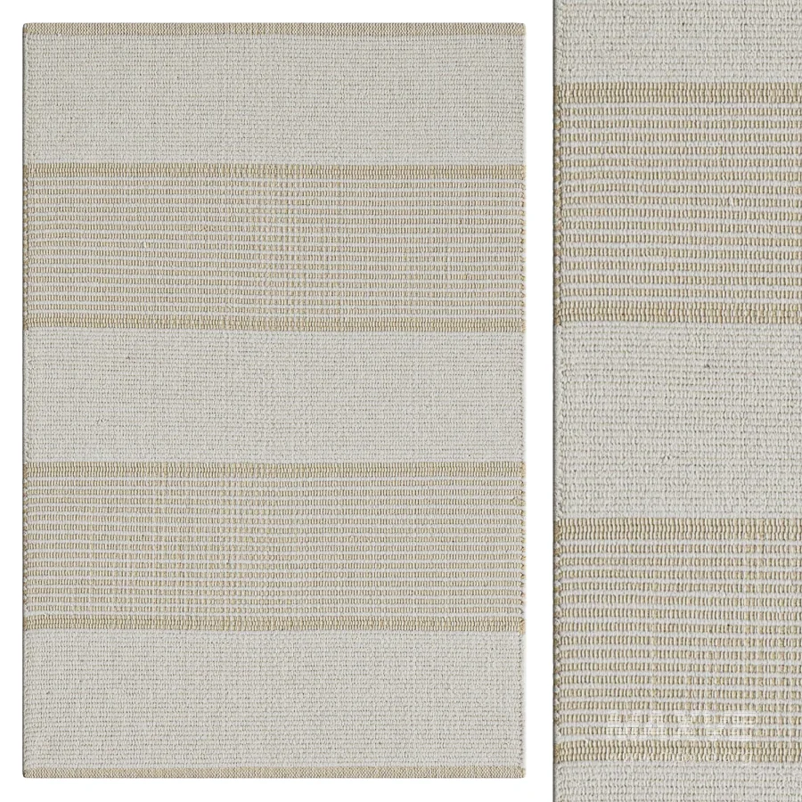 La Mirada Wheat Handwoven Cotton Rug - Image 1
